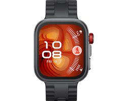 HUAWEI WATCH FIT 4 Pro - Zwart Fluorestomeer horlogeband | Ultra slank design | ECG functie | Geavanceerde sportmodi | Tot 10 dagen batterijduur | Compatibel met iOS & Android