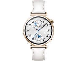 HUAWEI WATCH GT5 41mm Wit Leer Horlogeband - Verbeterd 24/7 gezondheidsbeheer - Tot 2 weken batterijduur - Compatibel met iOS & Android