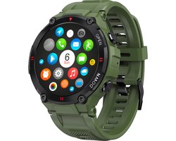 Nuvance Outdoor Smartwatch - 45 mm - IP67 Waterdicht - Bluetooth Smartwatch voor Dames en Heren - Smartwatches - Groen
