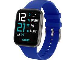 OOQE WATCH PRO 6 - Smartwatch Heren en Dames | Geschikt voor iOS en Android | Full HD | Notificaties | Gezondheidsanalyse | Sportanalyse | GPS koppeling | Music & Call Control | Spelletjes | Ergonomisch | Nederlandstalig | Blauw