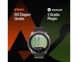 Polar Grit X2 Pro Premium Outdoor Smartwatch, Night Black S/L met extra Hook & Loop horlogebandje