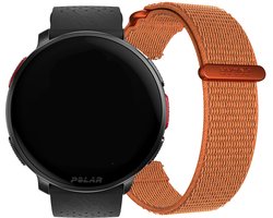 Polar VANTAGE V3 Sport Smartwatch met GPS - Zwart/grijs + extra polsband Oranje Hook&Loop