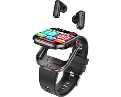Smart Watch, ingebouwde Bluetooth-oortelefoon, hartslagmeter, slaap/bloeddrukmeter, 2,02 inch groot touchdisplay, fitnesshorloge voor iOS Android smartphone, sporthorloge geschikt voor mannen en vrouwen
