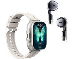 Smartwatch met Oordopjes, 2.01 Inch HD Touchscreen Smartwatch en Bluetooth Oordopje - Fitness Tracker Sporthorloge voor Mannen en Vrouwen, Multisport Modus, 2 in 1