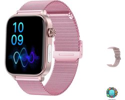 Smartwatch Sporthorloge - Glucosemeter - ECG Hartslagmeter - Sporten - Stappenteller - IP68 Waterdicht - Roze