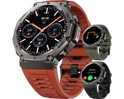 Synyq GPS ProX - GPS Smartwatch Heren - 3 Bandjes - AMOLED - 5ATM Waterdicht - 51 mm - Belfunctie - 170+ Sportmodi - Smartwatch Heren - Sport Horloge - iOS & Android