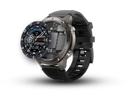 Xssive SW11 Smartwatch Heren met Precieze GPS Tracker - AMOLED - Tot 50 Meter Waterdicht - Lange Batterijduur - Geschikt voor Apple, Samsung & Android - Zwart