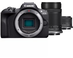 Canon EOS R100 + RF-S 18-45 IS STM + RF-S 55-210 IS STM - Systeemcamera - Foto en Video - Compact formaat - Creative Assist - Camera met standaard en extra zoomlens