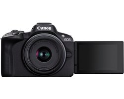 Canon EOS R50 ZWART + RF-S 18-45 IS STM - Systeemcamera - 24.2 MP - 4K Video - Kantelbaar touchscreen - Inclusief standaard zoomlens