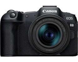 Canon EOS R8 + RF 24-50mm f/4.5 6.3 IS STM - Systeemcamera - Full frame - 24.2 MP - 4K Video - Kantelbaar touchscreen - Compacte zoomlens