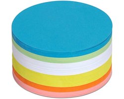 Moderatiekaarten cirkel, 95 mm, 150 g/m2 papier, aan beide zijden bruikbaar, op kleur gesorteerd, 250 stuks