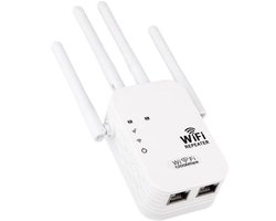 5G WiFi Signaalversterker 1200M 4 Antennes Wit – WiFi Extender voor Thuis & Kantoor