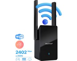 BrosTrend® AX3 Premium Wifi Booster - WiFi 6 - 3000 Mbps - Tot 204 m² & 45 Apparaten - Wifi versterker - Wifi repeater - Wifi versterker stopcontact -