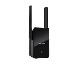 BrosTrend AX3000 WiFi Bereikversterker Booster m/Gigabit Poort, Internet Extender WiFi Booster Dual Band, WiFi 6 Extender Signaalversterker voor Thuis Tot 204 m² & 45 Apparaten, WiFi Repeater Eenvoudige Installatie