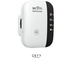 CRTV™ Wifi Versterker Stopcontact - Wifi Repeater - Wifi Versterkers - 300Mbps - Wit