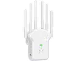 Draadloze wifi-repeater wifi-signaalversterker - 1200 Mbps - Dual-band 2.4G 5G wifi-extender - 802.11ac Gigabit wifi-versterker - WPS-router - wit