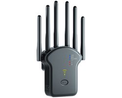 Draadloze wifi-repeater wifi-signaalversterker - 1200 Mbps - Dual-band 2.4G 5G wifi-extender - 802.11ac Gigabit wifi-versterker - WPS-router - zwart