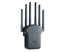 Draadloze wifi-repeater wifi-signaalversterker - 300 Mbps - Dual-band 2.4G 5G wifi-extender - 802.11ac Gigabit wifi-versterker - WPS-router - zwart