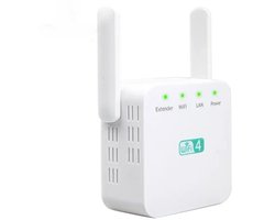 DrPhone WR1 - WiFi Extender 300Mbps – 2.4GHz Versterker – Range Extender met Antennes – Betere Dekking – Wit