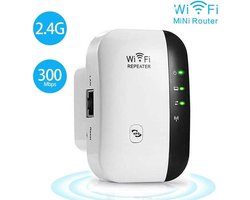 DrPhone WR2 -  WIFI Repeater - Wi-Fi Versterker – Groter Bereik - 300Mbps – TV – Gaming – Computer - Wit