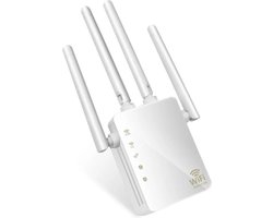 DrPhone WR4 Pro - Wifi Versterker - Range Extender - 5GHZ + 2.4GHZ Dual Band Repeater - Router - 4 Antenne - Wit
