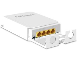 Gigabit PoE Extender 3 Poorten voor Buiten, 100 Meter Bereik, Waterdicht