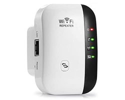 Gigicial WiFi-signaalversterker - 4GHz WiFi-signaalversterker - Maximale snelheid tot 300 Mbps, uitgerust met WPS-knop, eenvoudige installatie - Eén stuk - Thuisnetwerk zwart