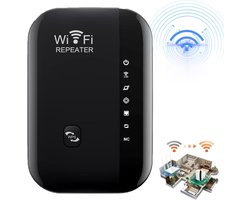 IBETTERTEC - 300Mbit/s 2.4GHz WiFi Extender Booster Repeater/AP Modus met WPS WLAN Repeater - Compatibel met Alle WLAN Apparaten