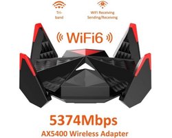 Internet Modem Wifi Versterker 5374Mbps Gigabit Wifi Adapter Ax5400 Wifi6 E-Sport Usb Draadloze Netwerkkaart Hoge Snelheid 2.4/5.8/6Ghz Wi-Fi Ontvanger Win10/11