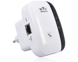 Krachtige WiFi-repeater - 300 Mbps WiFi-versterker - 2,4 GHz WiFi-bereikversterker - WiFi draadloze repeater - WiFi-extender - met Ethernet-poort, WiFi-booster, WPS-bescherming