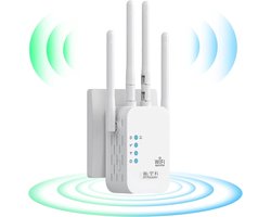 Namajunas - WiFi Repeater - WiFi Range Extender - 1200 Mbps - Super WiFi Booster - WiFi Versterker - Geschikt voor 2.4 Ghz en 5.0 Ghz - Wit