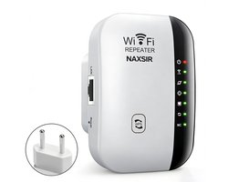NAXSIR WiFi Repeater / Signaalversterker - 2 Werkmodi (Repeater + AP), WPS One-Touch Koppeling,Compatibel met Alle Routers