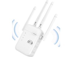 Net Booster, Netboost pro WiFi Extender 2024, Signaal versterker Repeater voor Thuis & Buiten, WiFi Range Extender 1200Mbps (8999sq.ft), WiFi 2.4&5GHz Dual Band WPS Draadloos Signaal Sterke Doordringbaarheid