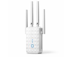 RaviSoll WiFi Versterker – Dual-Band 1200 Mbit/s – 2.4 GHz & 5 GHz – WPS Installatie – Groot Bereik – Repeater & Access Point – Inclusief Beveiliging
