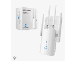 WiFi Versterker - Wit - Dual Band 2.4 GHz & 5 GHz – 1200 Mbps - WiFi 5 - WiFi Repeater - WiFi Booster - WiFi Extender