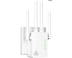 RFWR® Draadloze wifi extender tot 5000 sq.ft met ethernet en eenvoudige 1-knops installatie