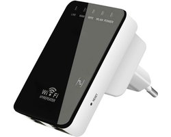 RWB® Wifi Versterker Stopcontact - Wifi Versterker - 300 Mbit/s - Zwart - 5cm x 7cm x 8cm