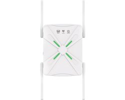 SnelShoppen - WiFi Amplifier Dual Band WLAN Repeater 5GHz 2.4GHz 1200Mbit/s WiFi Extender Signaal Booster met Ethernet Poort, 4 Antennes voor Betrouwb