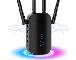 SNJY® WiFi Versterker - WiFi Repeater - WiFi Extender - 1200Mbps - Zwart