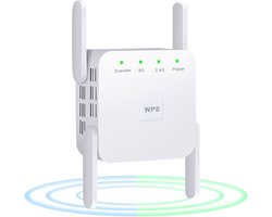 Tooxy Wifi versterker - 5Ghz - Draadloos - 1200Mbps - 2.4G - 5G - Router - Wifi booster