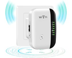VH Supplies® WiFi Versterker Stopcontact - WiFi Repeater - WiFi Booster - Wit