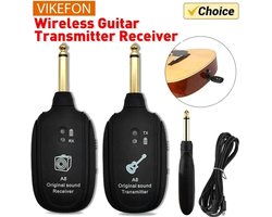 VIKEFON - Draadloos Gitaarsysteem - UHF Technologie - Ingebouwde Batterij - Origineel Geluid - Voor Gitaristen - Model UHF