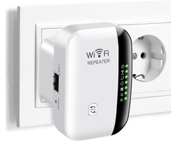 WiFi Extender Booster, wifi-versterker 300 Mbit/s 2,4 GHz, wifi-repeater, wifi-repeater met ethernet poort voor alle wifi-apparaten, Long Range Amplifier met repeater/AP-modus