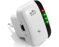 WiFi-repeater/versterker, 300 Mbps, met AP/relay- en WPS-functionaliteit, eenvoudige installatie, 2,4 GHz