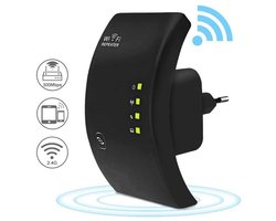WiFi-signaalversterker, een krachtige WiFi-signaalbooster met één Ethernet-poort, die een oppervlakte tot 200 vierkante meter bestrijkt.