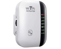 WiFi Signaalversterker W01 – Repeater & Access Point – 300 Mbps – WPS & LAN – Compacte Plug-in Unit