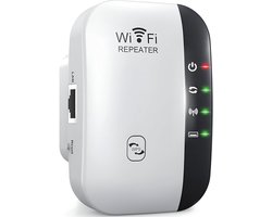 WiFi Versterker – 300 Mbps – 2,4 GHz – Met Ethernetpoort – WPS – Bereikverlenger – Stekker
