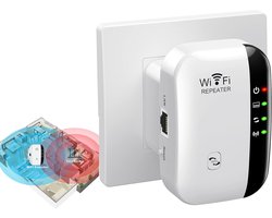 WiFi Versterker Stopcontact - Gratis Internet Kabel - Router Draadloos - WiFi Repeater - Booster - WiFi Extender - 300Mbps - Super WiFi Booster - WiFi Versterker Stopcontact - Extra Groot Bereik - Draadloos - wit