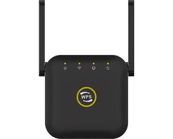 WiFi Versterker stopcontact - Zwart- Antenne - Wifi Repeater - 300Mbps - Draadloos - Overal internet - Signaalversterker - Ethernet - Wireless Range Extender- 300 mbps - 2.4 Ghz