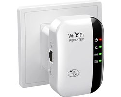 WiFi Versterker - WiFi Versterker Stopcontact - WiFi Repeater - WiFi Extender - WiFi Booster - Geschikt Voor 2.4 Ghz En 5.0 Ghz - WPS Knop - Eenvoudige Installatie